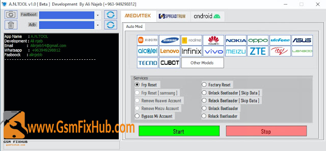 A.N Tool V1.0 Mediatek Frp Tool Download Free www.GSMFIXHUB.COM