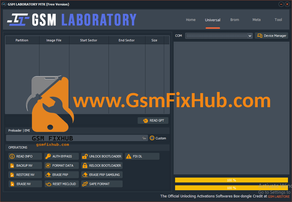 GSM Laboratory MTK tool www.gsmfixhub.com