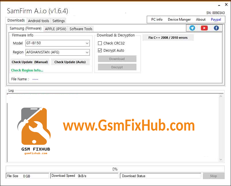 SamFirm Aio1.6.4 new Version download free