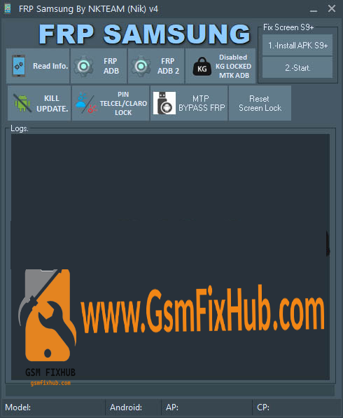 Samsung FRP Tool V4 Disable KG Lock MTP FRP Tool 2022www.gsmfixhub.com