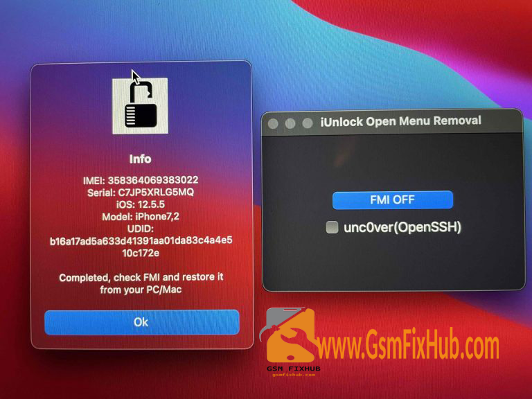 FMIOFF iUnlock Open Menu Removal Free Download-GsmFixHub