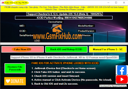 Fake IOS Tool v1.6.6 www.gsmfixhub.com