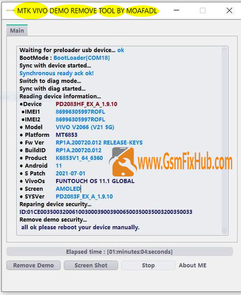 MTK VIVO Demo Mode Remove Tool