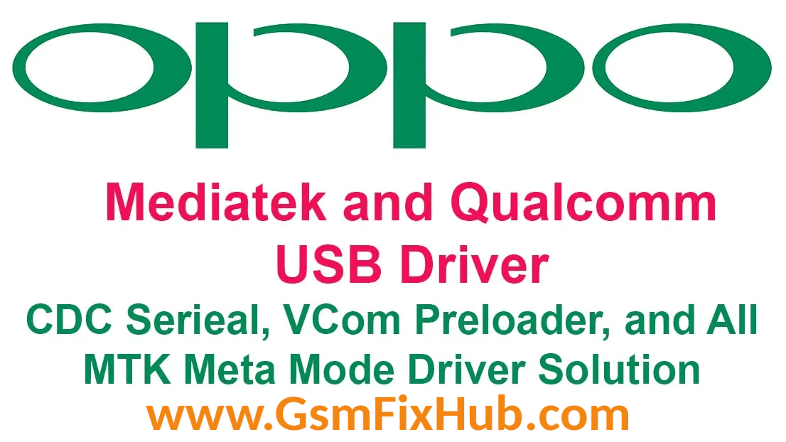 Oppo QcomMtk Driver v3.1.9 Free Download